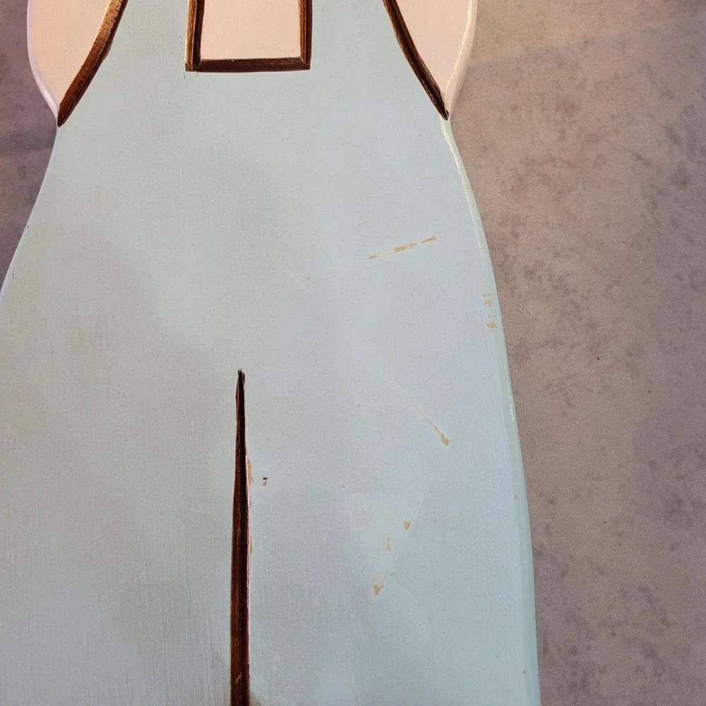 Vintage Wooden Bonnet Girl & Boy Wall Hanging Peg Coat Rack Cottagecore Decor